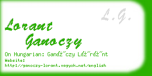 lorant ganoczy business card